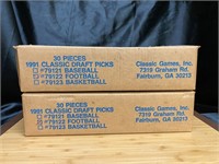 2 Sealed cases of 1991 Classic Draft Picks