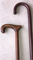 2 Antique Wooden Canes