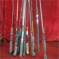 Lot of fishing rods.. Zebco and more.