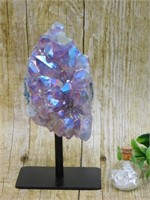 ANGEL AURA AMETHYST DISPLAY AND SILVER FLAKES IN B