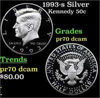 Proof 1993-s Kennedy Half Dollar Silver 50c Graded