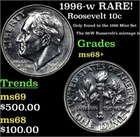 1996-w Roosevelt Dime RARE! 10c Grades Gem++ Unc