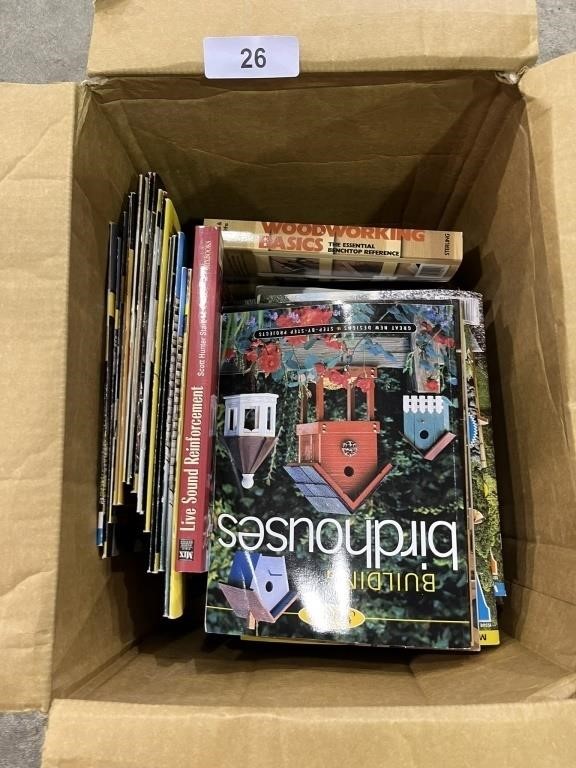 Box of Woodworking Magazines & Project Books