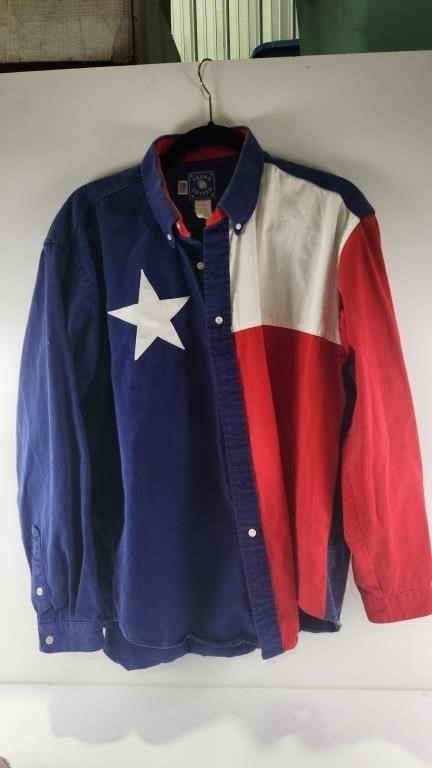 Texas Button Up Shirt Sz L