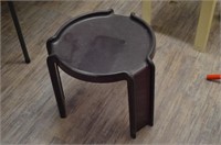 Brown Plastic Table 18" Across 16" Tall