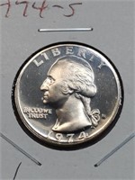 1974-S Clad Proof Washington Quarter