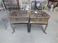 Pair of Nickle Plated End Tables