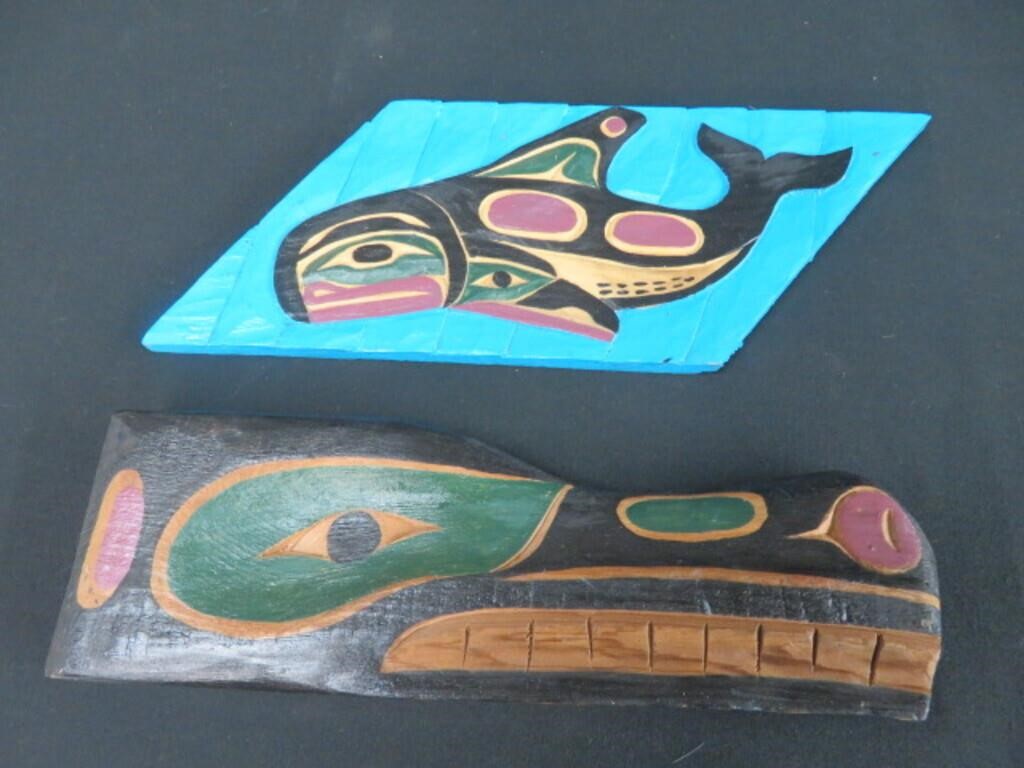 2 WOODEN 1st NATIONS CARVINGS