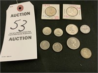 Lot of 10 Foreign Coins