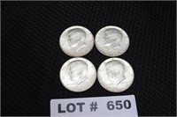 4-1964 Kennedy Silver Half Dollars