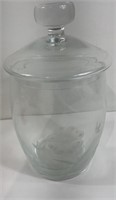 Etched glass with lid