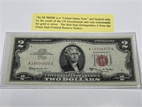 1963-A Two Dollar Red Seal