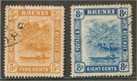 BRUNEI #23 & #26 USED VF