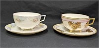 (2) Belleek Willets Cup/Saucer Sets