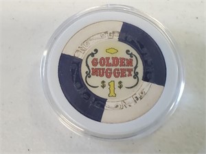 Vintage Golden Nugget Casino $1 Chip