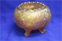 A Footed Carnival Glass Bowl