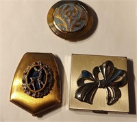 3 Vintage Collectible Compacts