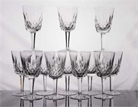 (12) Waterford Crystal Lismore Water Goblets