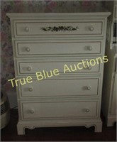 French Provincial Type Tall 4 Drawer Dresser