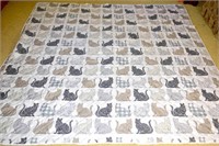 Quilt - Store Bought - has Cats on it - Measures