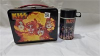 Vintage metal kiss lunchbox with thermos