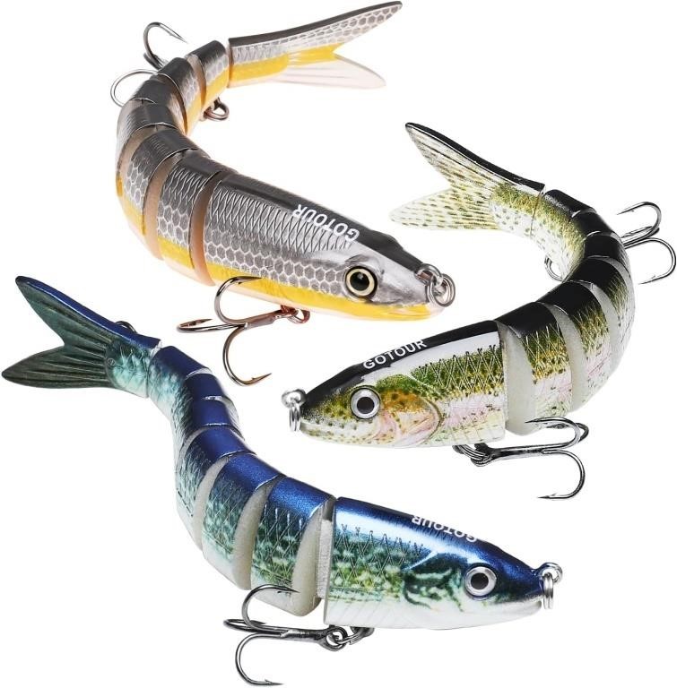 NEW! GOTOUR Fishing Lures, Lifelike Multi Jointed