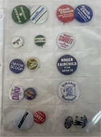 (17) VINTAGE ELECTION PRESIDENTIAL PINS