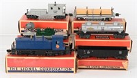 LIONEL 621 SWITCHER ENGINE, & 5 CARS w/ BOXES