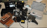 Camera Lot; 8pc, pair of Bushnell Binoculars,