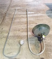 (2) Curved Gas Station Light - One Shade Missing