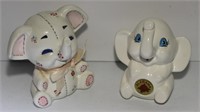 two ceramic elephant banks