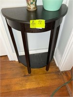 HALF ROUND HALL TABLE 23 IN X 12 IN X 31.5 IN