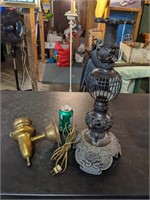 VTG Lamp Base & Brass Wall Lamp