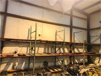 4 SECTIONS OF INDUSTRIAL SHELVING, ADJUSTABLE, WEL