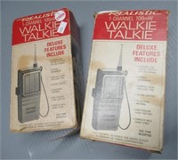 (2) Realistic 1 channel walkie talkies with box.