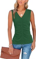 Womens V Neck Sleeveles Tee Shirts