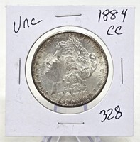 1884-CC Silver Dollar Unc.