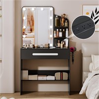 Vanity Desk with Lighted Mirror  1 Drawer