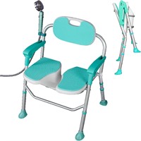 ULN - Blue Foldable Shower Chair 350LB