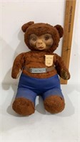 Vintage Smokey the bear plush with belt and