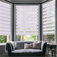 LUCKUP Horizontal Window Shade Blind Zebra Dual Ro