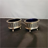 Footed Salt and Pepper Bowls; Reserve $45