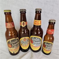 4 Early Stroh's Beer Bottles -Buy US War Bonds