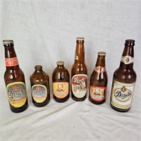 6 Assorted Stroh"s Beer Bottles Empty