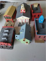 Assorted Model Train Buildings, Trains & Track