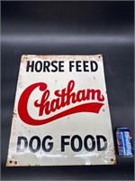 CHATHAM HORSE FEED DOG FOOD SIGN METAL 24 X 20
