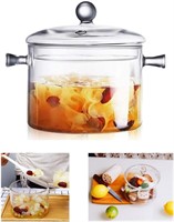 Glassware Glass Pot with Lid - 1.5 L