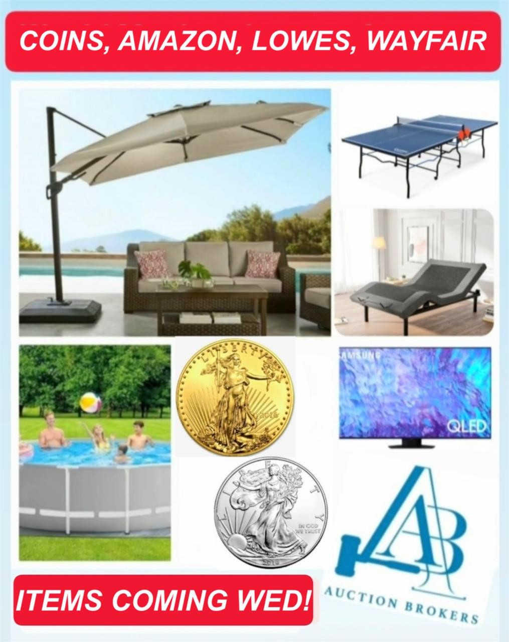 CATALOG COMING WED! Coins, Amazon, Lowes, Wayfair Overstock!