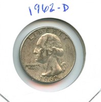 1962-D Washington Silver Quarter