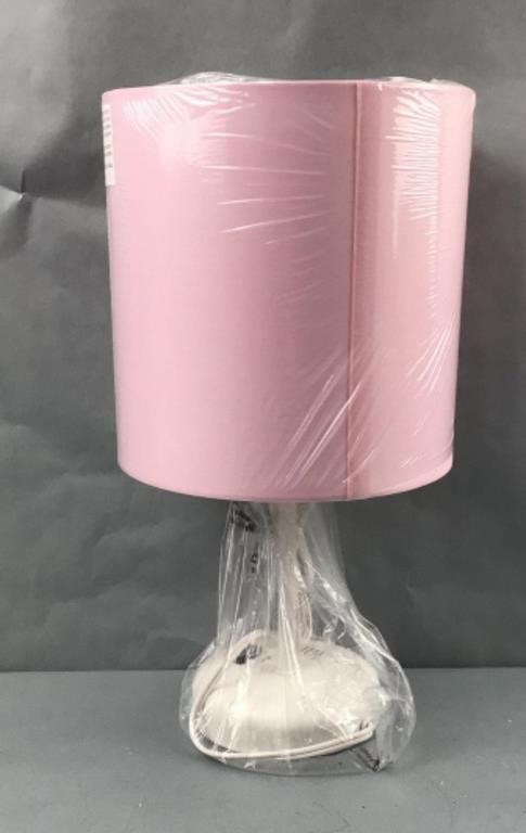 Pink and white lamp